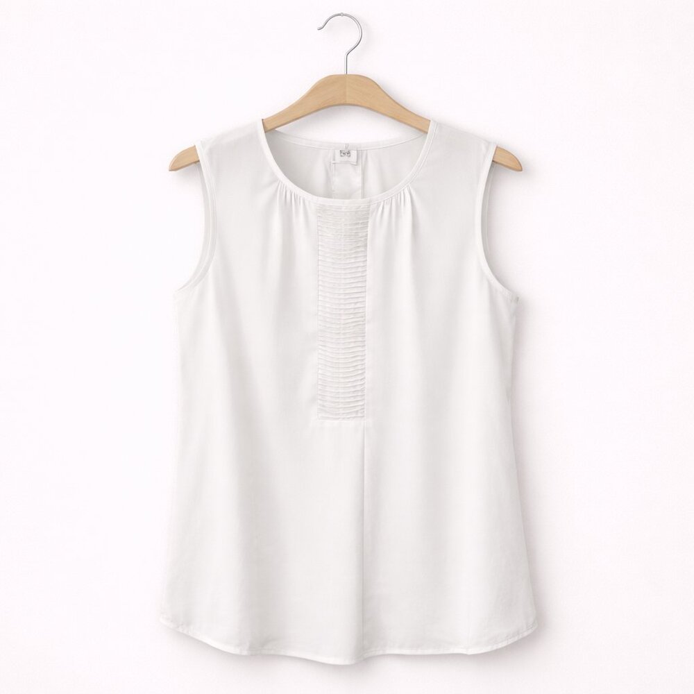 CABI | White Sleeveless Blouse Top - Women's Small